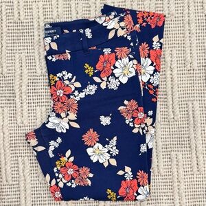 Old Navy mid-rise Pixie ankle pant - Navy floral print - sz 8